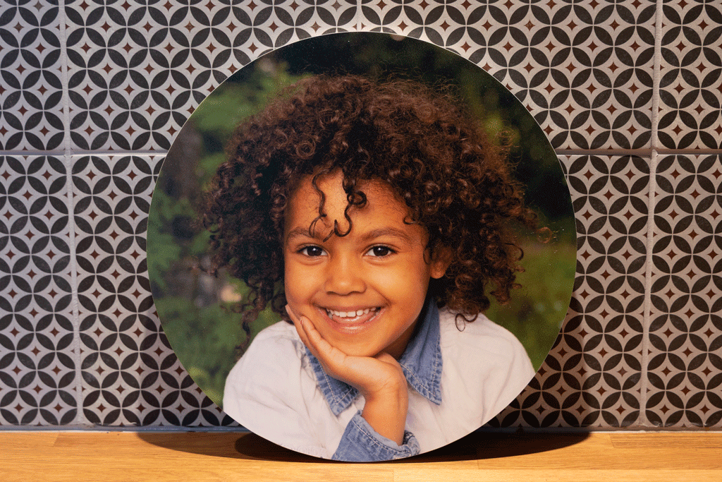 Barnehagefoto og skolefoto portrett i sirkel bildeprodukt. Stjernefoto