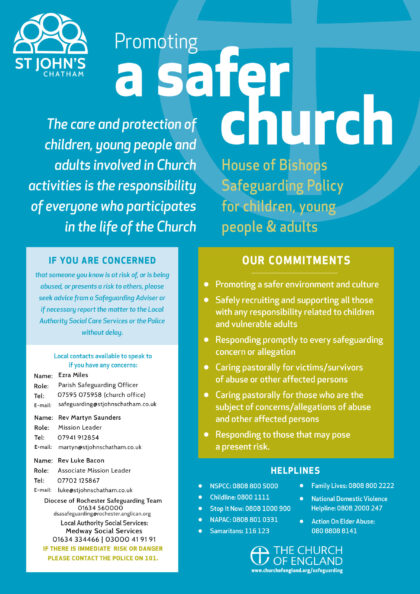 St John's Chatham Safer Church Poster (May 2025) St John's Chatham Safer Church Poster (May 2025)