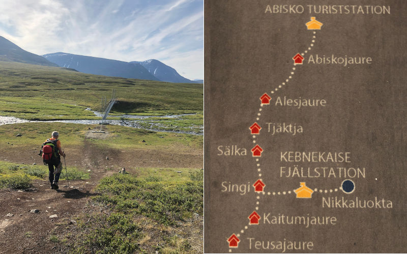 il Kungsleden - trekking in Lapponia - la mappa