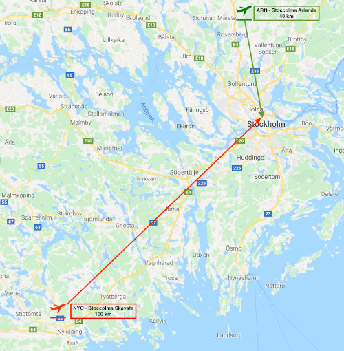 Come arrivare a Stoccolma dall'aeroporto di Arlanda e Skavsta - aeroporti di Skavsta e Arlanda