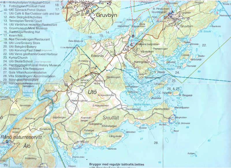 Cartina di Utö e Ålö