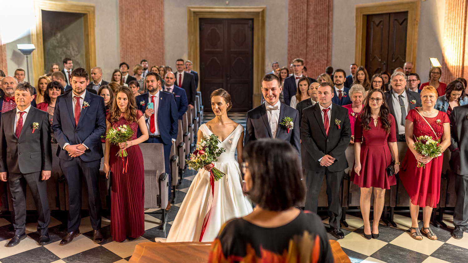 Wedding ceremony in a church in Stockholm