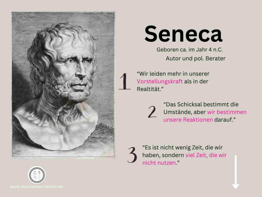 Drei Seneca Zitate