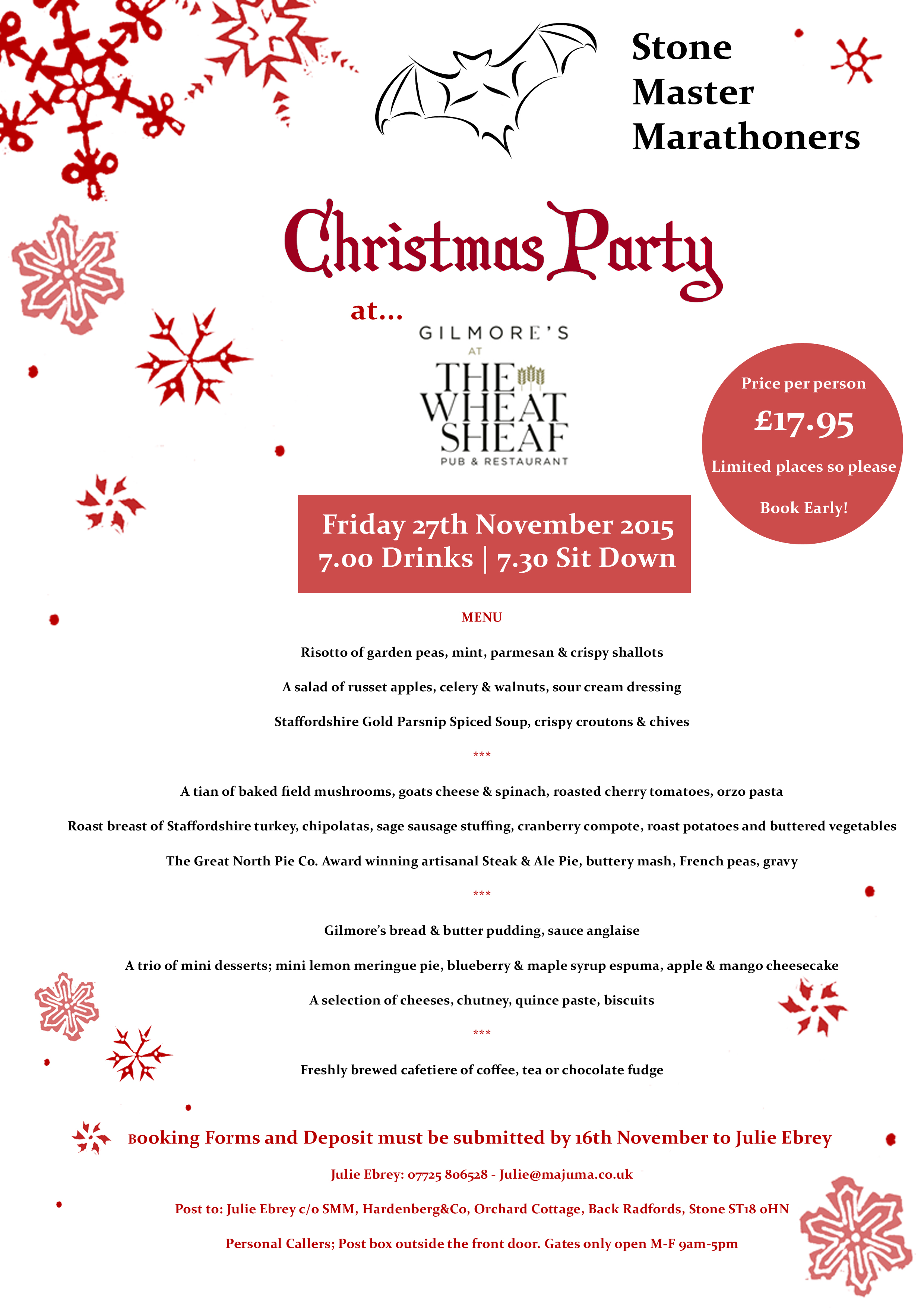 Christmas Menu 2015