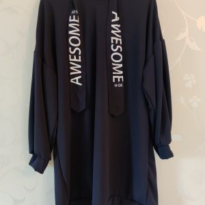 Storpige tøj Awesome hoodie navy