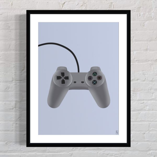 PS1 Controller sjove plakater til hjemmet, Plakater til hjemmet, plakater til stuen, plakater til værelset, tattoo inspireret plakater, posters, STposters