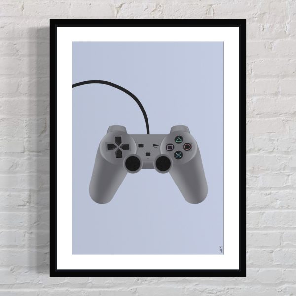 PS2 Controller sjove plakater til hjemmet, Plakater til hjemmet, plakater til stuen, plakater til værelset, tattoo inspireret plakater, posters, STposters