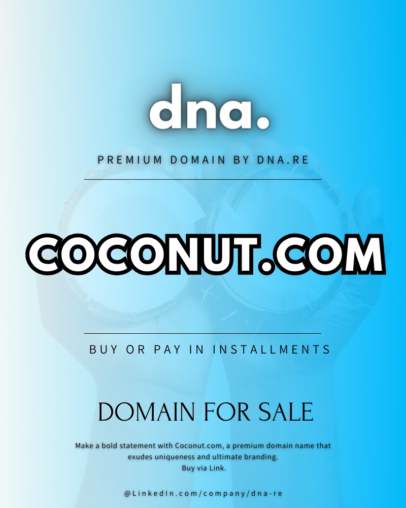 Coconut.com premium domena na prodaju preko ibranding.io / dna.re / stranice.org
