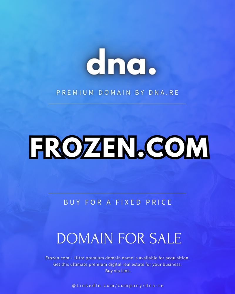 Frozen.com Ultra premium domena na prodaju preko ibranding.io / dna.re / stranice.org