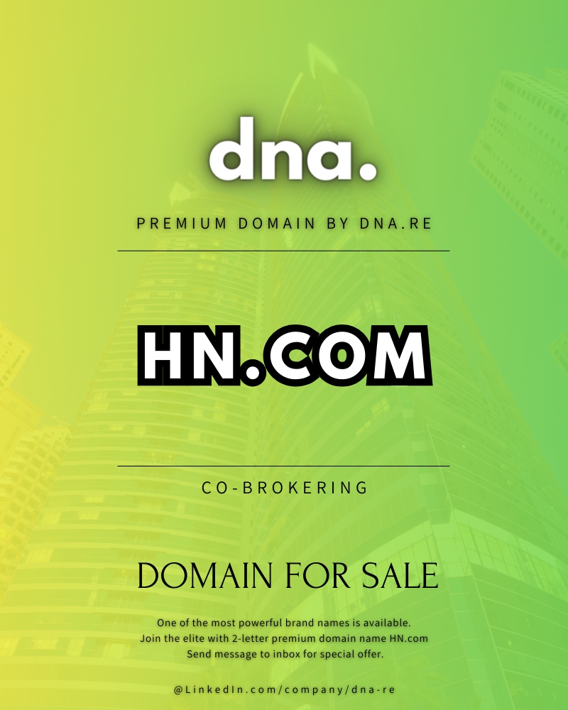 HN.com Ultra premium domena na prodaju preko ibranding.io / dna.re / stranice.org
