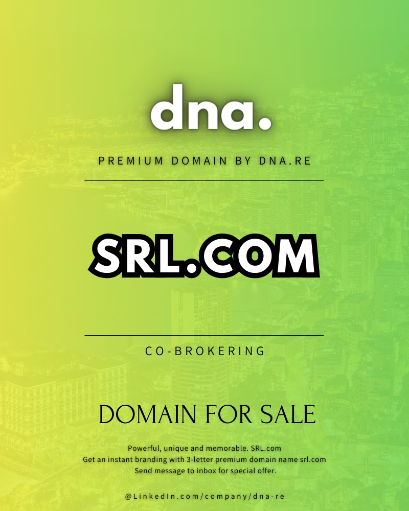 SRL.com Ultra premium domena na prodaju preko ibranding.io / dna.re / stranice.org