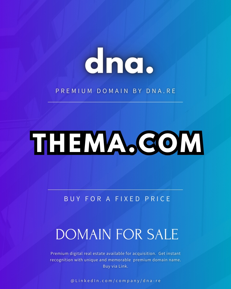 Thema.com premium domena na prodaju preko ibranding.io / dna.re / stranice.org