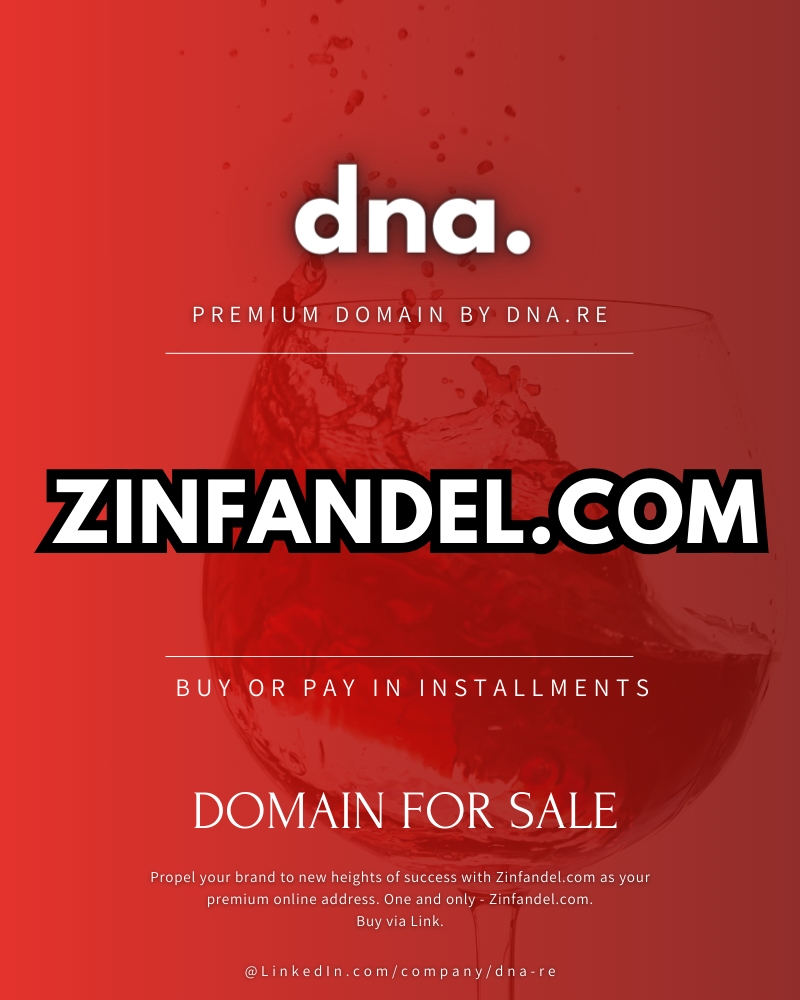 Zinfandel.com Ultra premium domena na prodaju preko ibranding.io / dna.re / stranice.org