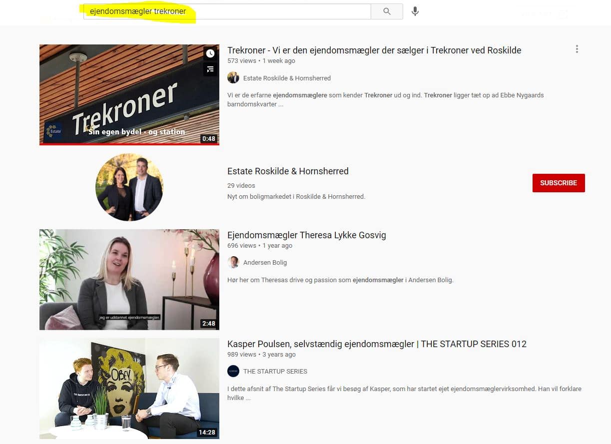 Eksempel på "nem" nr. 1 placering