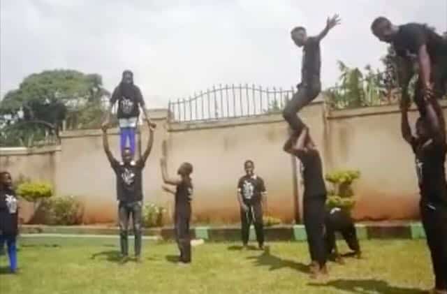 Street Gymnastics Uganda workshop with Bulenga Youth Club, Kampala