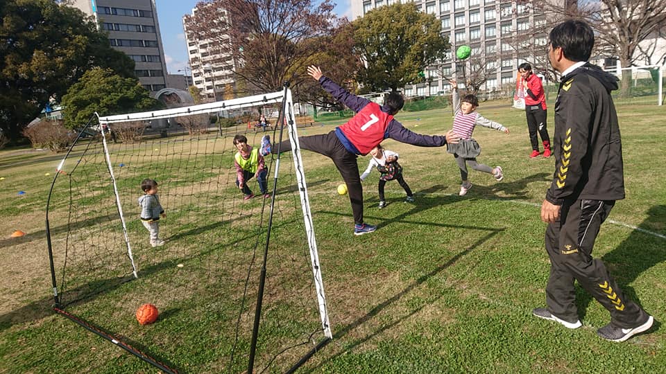 Japan Street Handball Federation payed visit to Women's World Handball Championship Kumamoto, Shirakawa Park