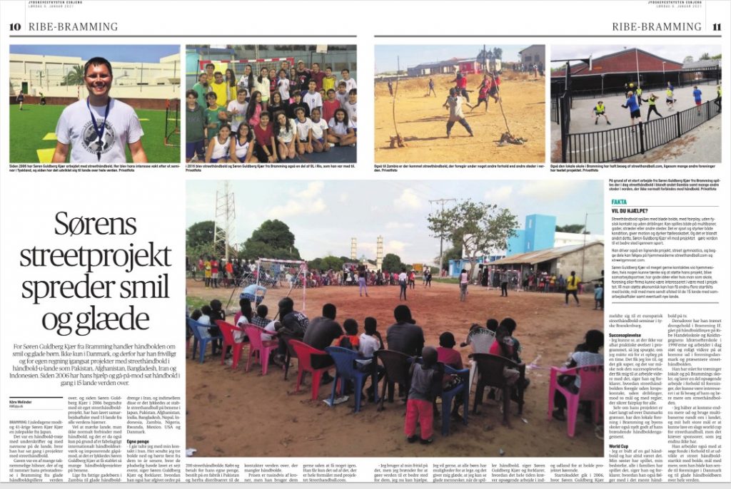 Ranging from poor street children in Zambia to happy handball boys in Iran, and occasionally these have managed to get street handball organised in Japan, Pakistan, Afghanistan, India, Bangladesh, Nepal, Indonesia, Zambia, Nigeria, Rwanda, Mexico, USA, and Denmark.