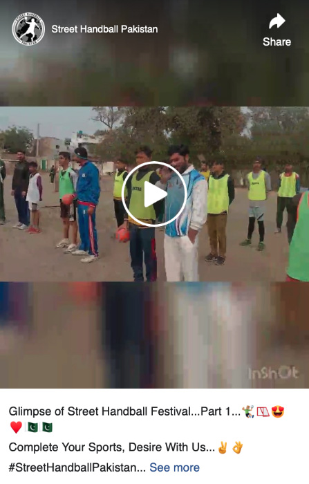 Street Handball Festival Pakistan in Faisalabad city  with Al-Nouman Handball Club