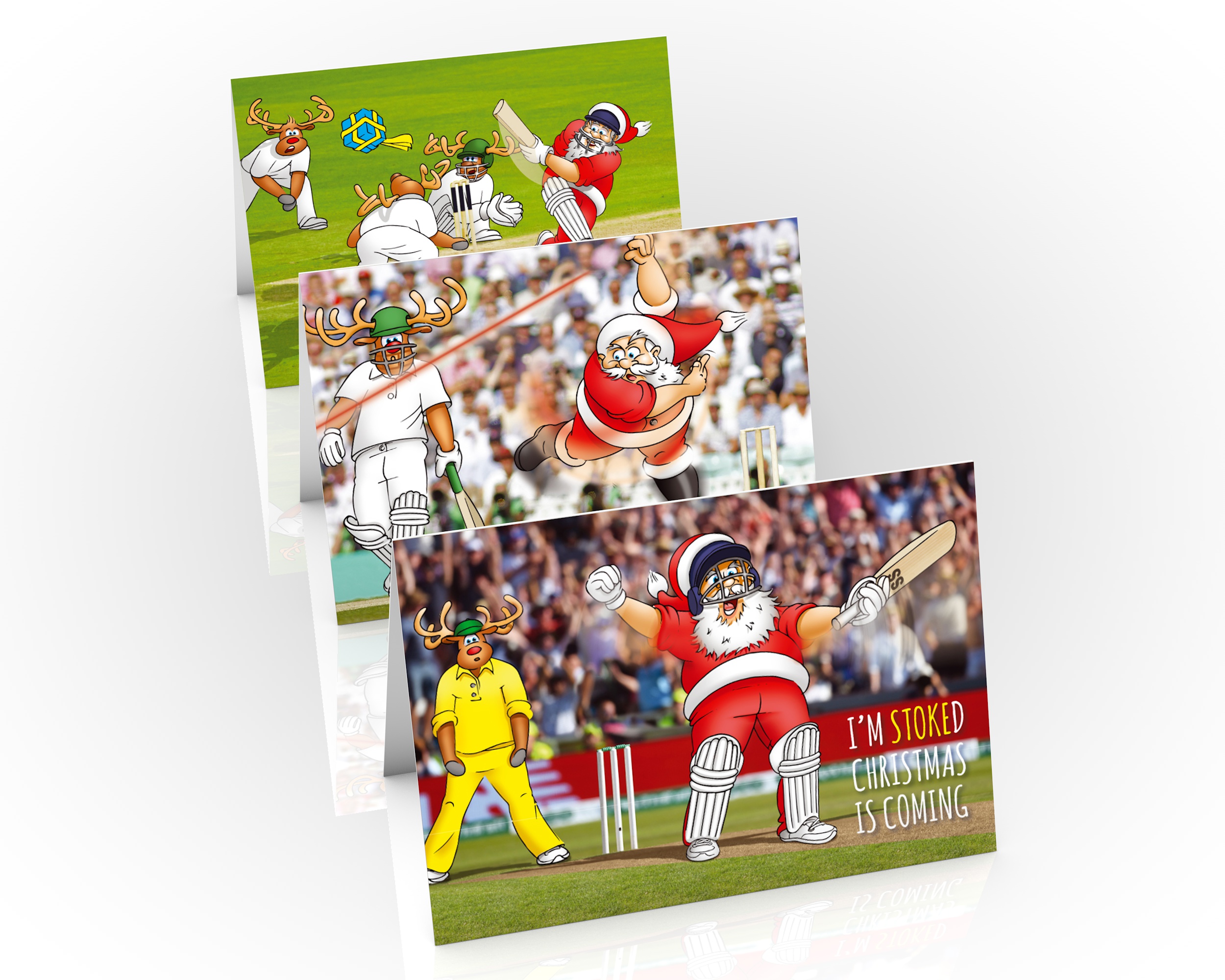 cricket christmas cards mixed 3 card pack