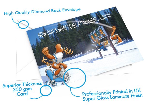 Baseball Christmas Card | Now that is what I call a 'smashing' catch