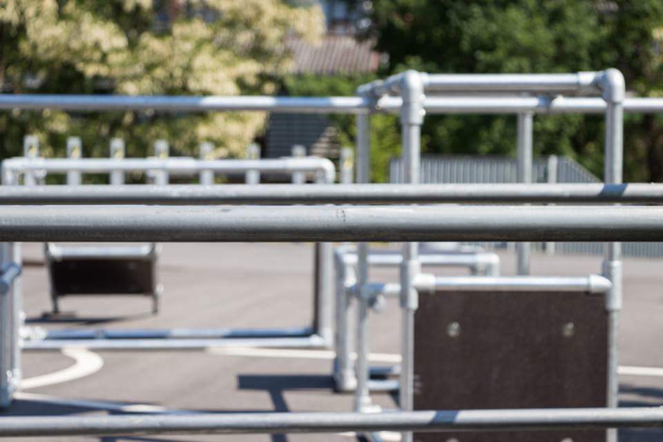 En opsat parkourbane i mellemstor størrelse i frederiksberg kommune.