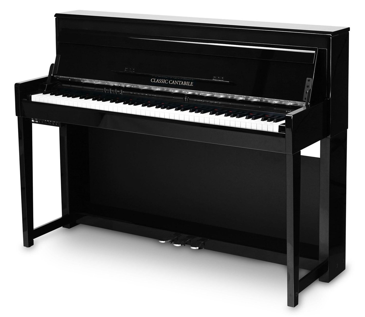 Classic Cantabile UP-1 SH Buffet E-Piano Zwarte hoogglans