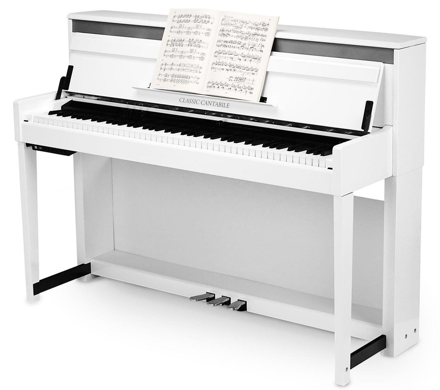 Classic Cantabile UP-1 WH Upright E-Piano White High-Gloss