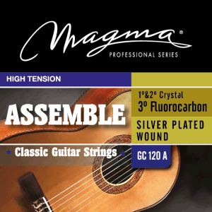 Magma GC120A snaren voor klassieke gitaar, ASSEMBLE: nylon crystal, fluorocarbon, silver plated