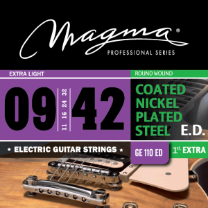 Magma GE110ED snaren voor elektrische gitaar. 009-042 Coated! Lange levensduur.