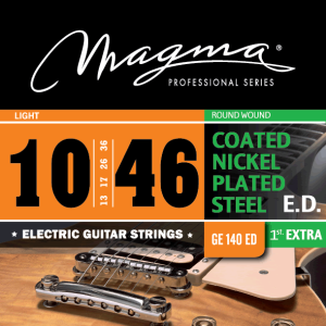 Magma GE140ED snaren voor elektrische gitaar. 010-046 Coated! Lange levensduur.