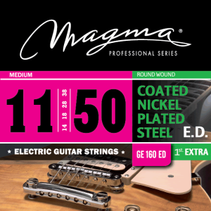 Magma GE160ED snaren voor elektrische gitaar. 011-050 Coated! Lange levensduur.