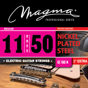 Magma GE160N snaren voor elektrische gitaar. 011-050 Extra: 1 hoge E-snaar.