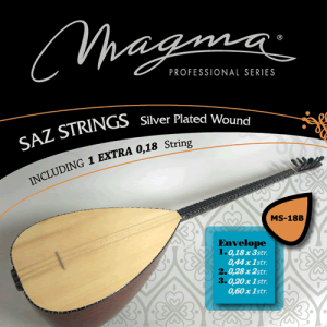 Magma MS18A snaren voor SAZ (+extra: 1x 0,18 snaar) SILVER PLATED