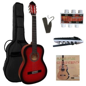MSA C24 klassieke gitaar, redburst, met starterset