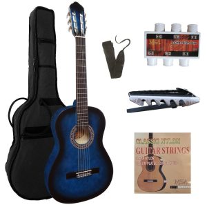 MSA C9 kinder/jeugd-gitaar klassiek 3/4, blauw, met starterset
