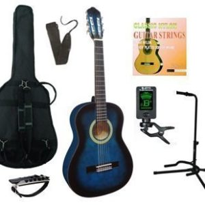 MSA C9 kinder/jeugd-gitaar klassiek 3/4, blauw, met starterset plus