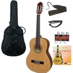 MSA C8L kinder/jeugd-gitaar klassiek 3/4, naturel mat, met starterset, voor LINKShandigen
