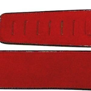 MSA MLB36 gitaarband, rood natuurleder (suède)