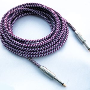 MSA tweed instrumentenkabel jack-jack lila 6m
