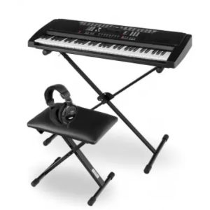 FunKey 61 Deluxe Keyboard set zwart (USB-aansl., incl koptelefoon, kruk en standaard)