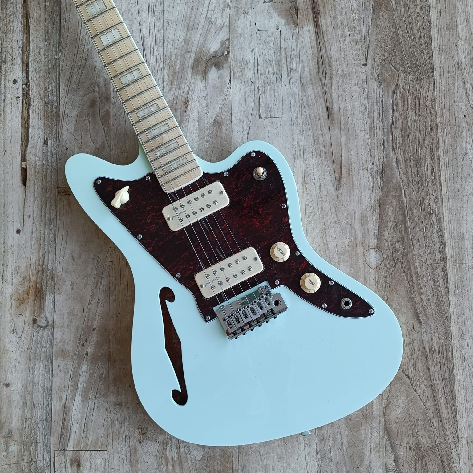Revelation RJT-60M TL Sea Foam Green Elektrische semi hollow body gitaar tele style