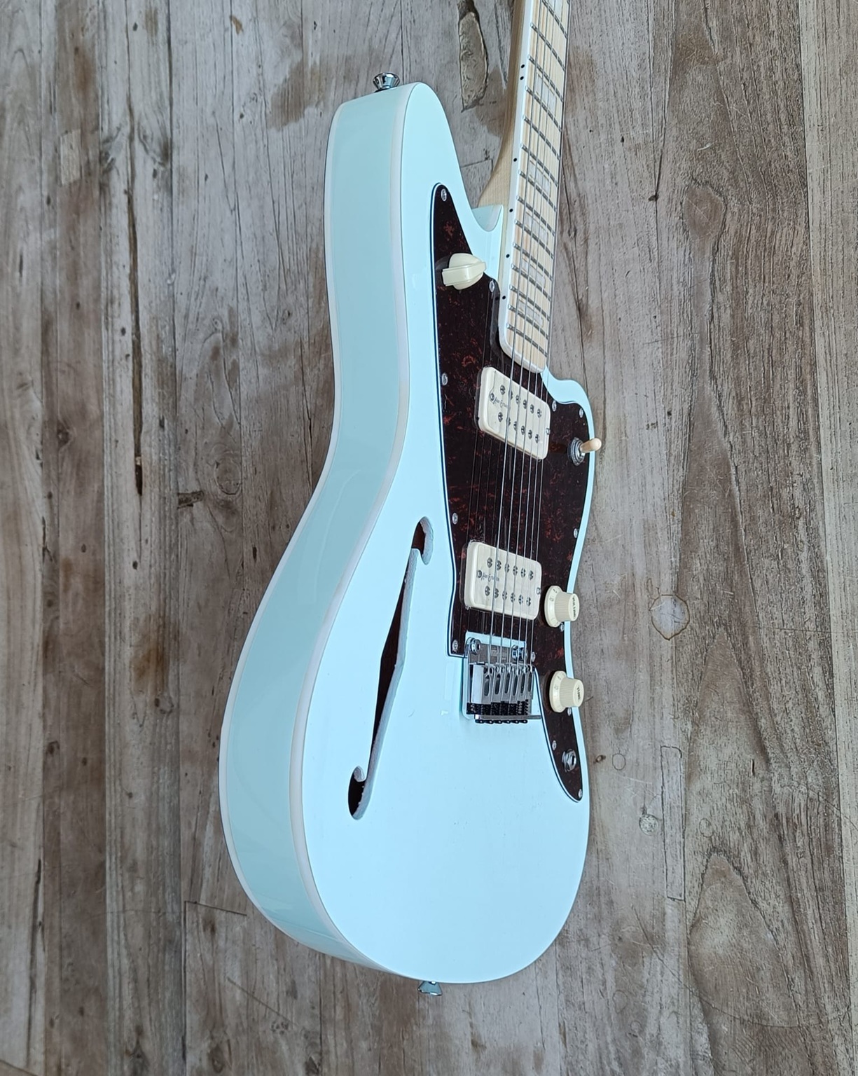 Revelation RJT-60M TL Sea Foam Green Elektrische semi hollow body gitaar tele style - Afbeelding 5