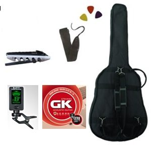 Gitaarset voor westerngitaar (folkgitaar)