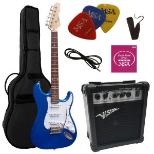 Vision ST-5 starterset elektrische gitaar, blauw, met versterker