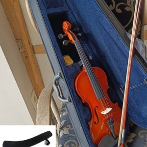 Serafs L34 viool voor kinderen (3/4) met koffer, strijkstok, harsblokje en SCHOUDERSTEUN