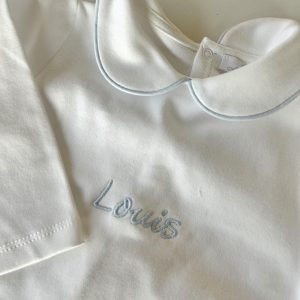 Pyjama Louis met blauw kraagje