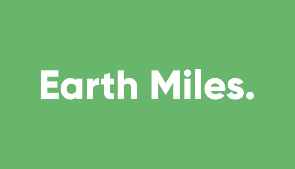 Branding for tech - earth miles logo green