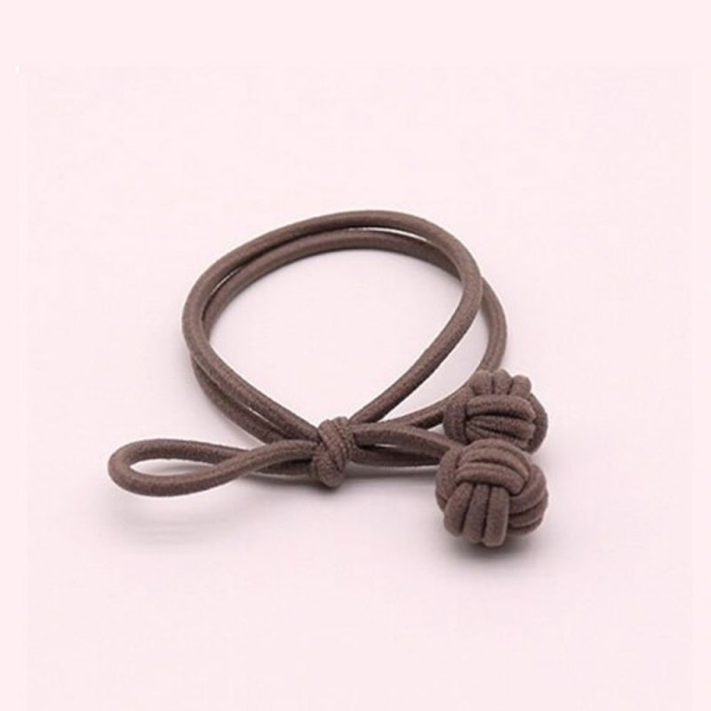 Trendy hair tie bands scrunchies dark coffee