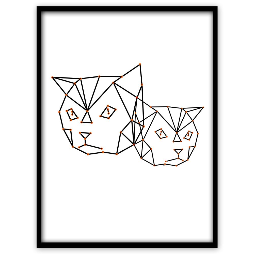 Cool cats lineart in blacka and white