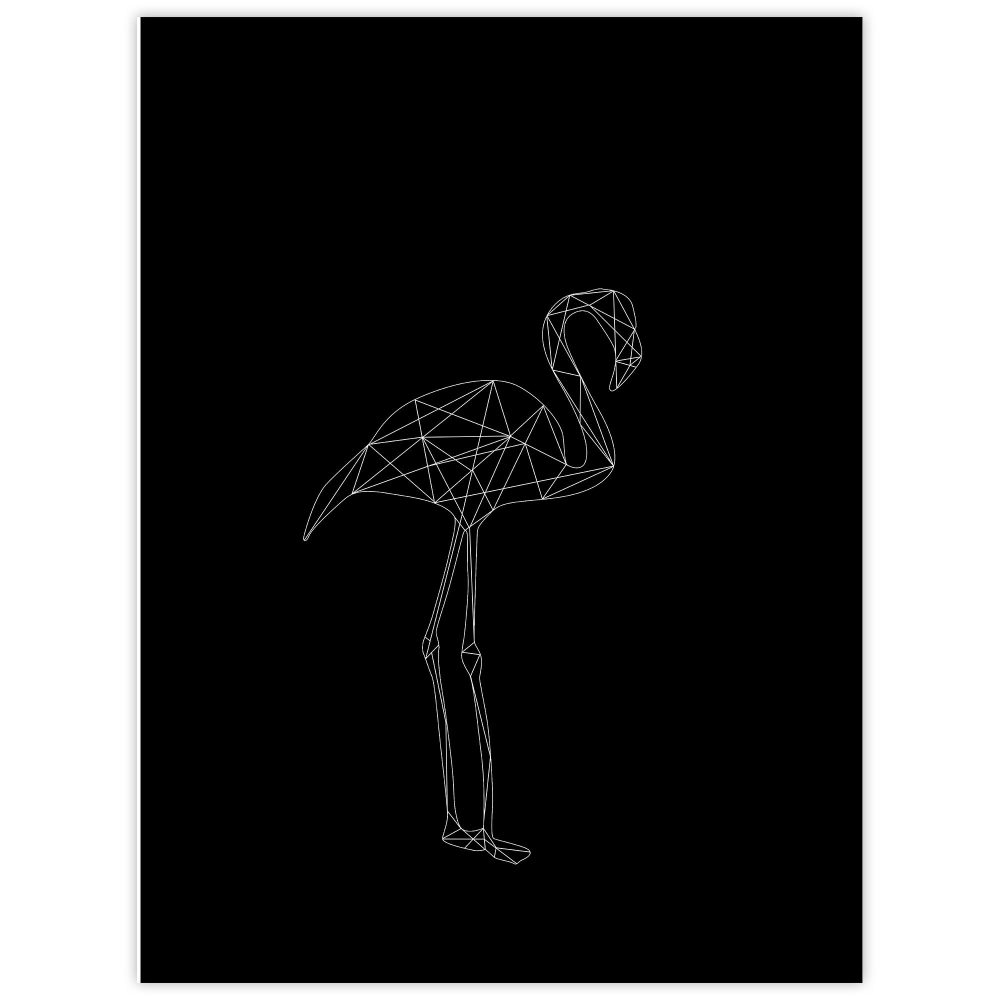 Flamingo (svart) - Studio Caro-lines